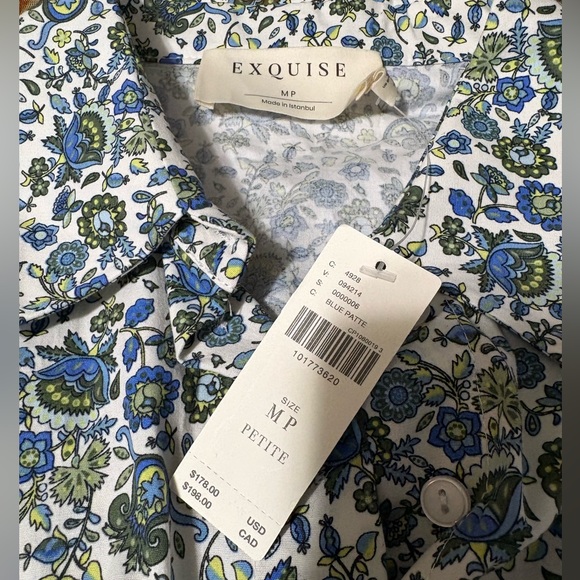 NWT Anthropologie The Tobie Mini Shirt Dress by Exquise All-Over-Floral - Picture 12 of 12
